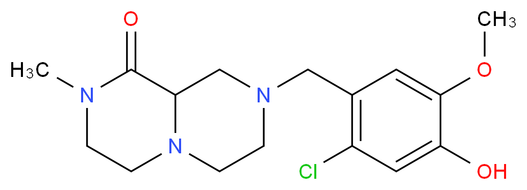 8-(2-chloro-4-hydroxy-5-methoxybenzyl)-2-methylhexahydro-2H-pyrazino[1,2-a]pyrazin-1(6H)-one_Molecular_structure_CAS_)