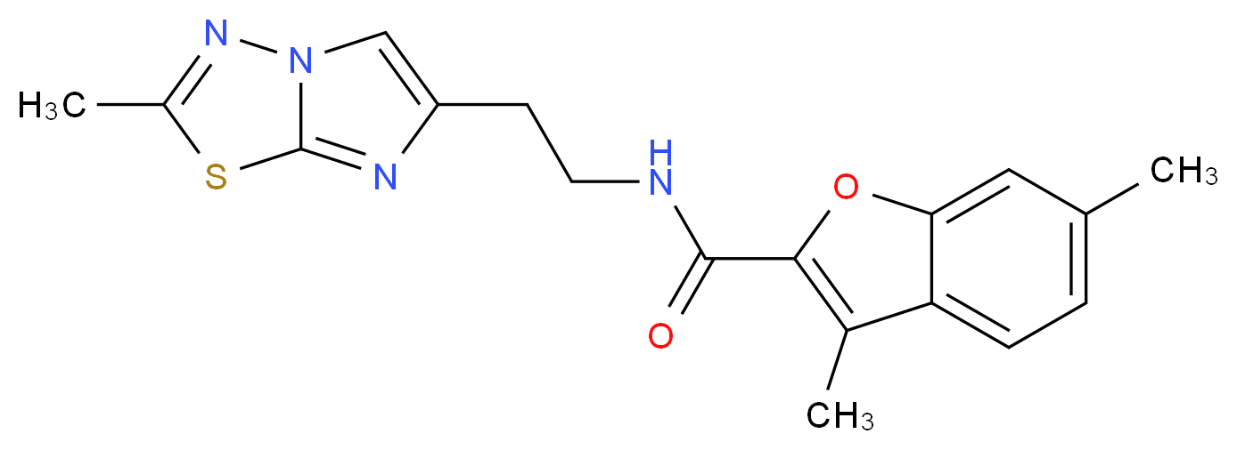 3,6-dimethyl-N-[2-(2-methylimidazo[2,1-b][1,3,4]thiadiazol-6-yl)ethyl]-1-benzofuran-2-carboxamide_Molecular_structure_CAS_)