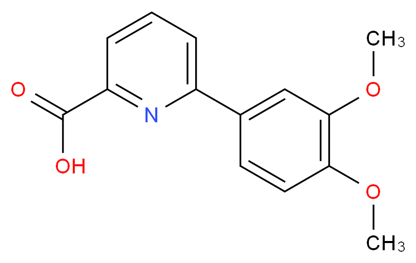 6-(3,4-DIMETHOXYPHENYL)PYRIDINE-2-CARBOXYLIC ACID_Molecular_structure_CAS_479225-16-6)