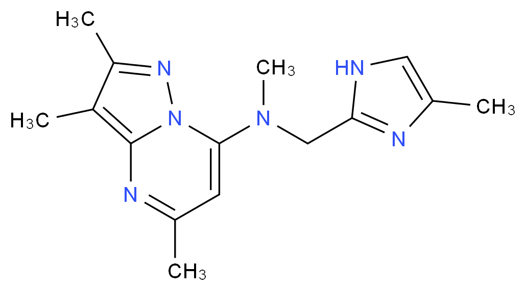 N,2,3,5-tetramethyl-N-[(4-methyl-1H-imidazol-2-yl)methyl]pyrazolo[1,5-a]pyrimidin-7-amine_Molecular_structure_CAS_)