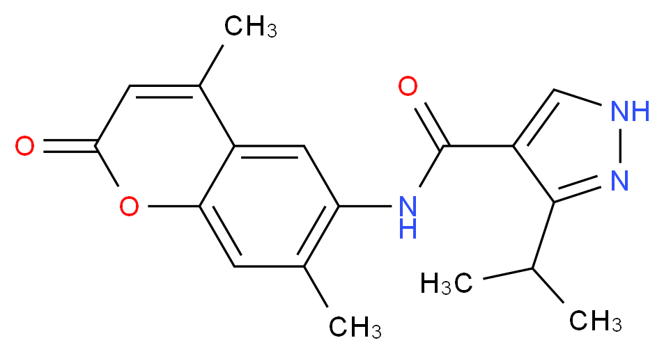 N-(4,7-dimethyl-2-oxo-2H-chromen-6-yl)-3-isopropyl-1H-pyrazole-4-carboxamide_Molecular_structure_CAS_)