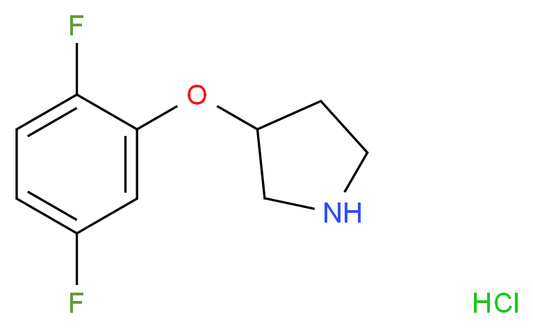 3-(2,5-Difluorophenoxy)pyrrolidine hydrochloride_Molecular_structure_CAS_1185298-02-5)