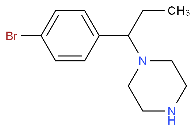 1-[1-(4-bromophenyl)propyl]piperazine_Molecular_structure_CAS_)