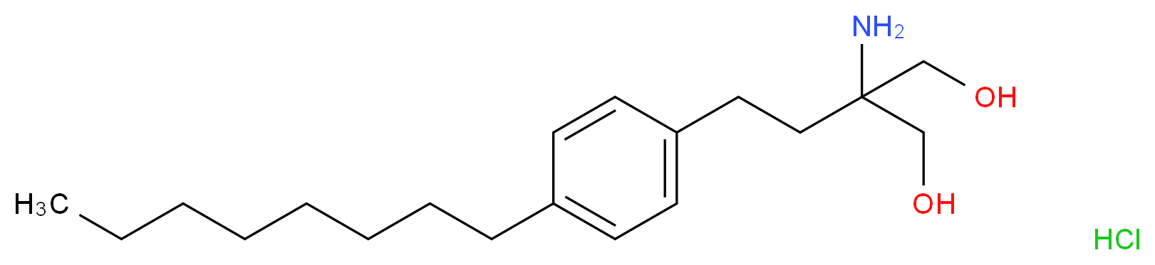 2-Amino-2-(4-octylphenethyl)propane-1,3-diol hydrochloride_Molecular_structure_CAS_162359-56-0)