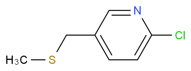 2-chloro-5-[(methylsulfanyl)methyl]pyridine_Molecular_structure_CAS_)