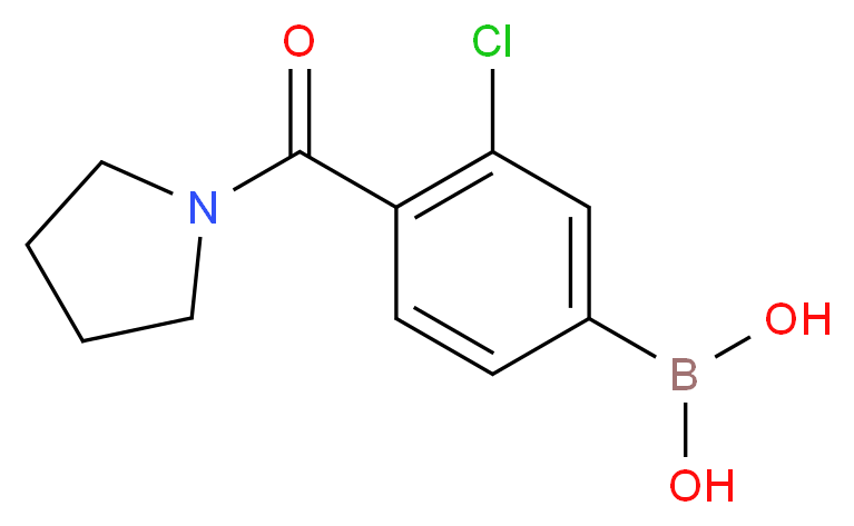 3-Chloro-4-(1-pyrrolidinylcarbonyl)benzeneboronic acid_Molecular_structure_CAS_850589-51-4)