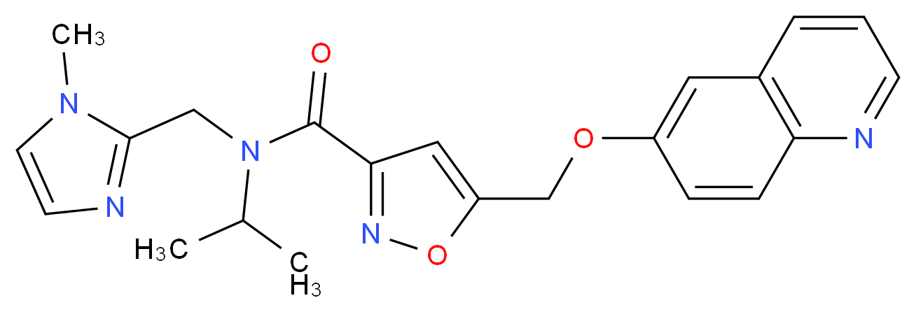 N-isopropyl-N-[(1-methyl-1H-imidazol-2-yl)methyl]-5-[(6-quinolinyloxy)methyl]-3-isoxazolecarboxamide_Molecular_structure_CAS_)