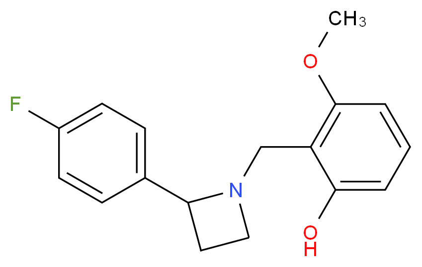 2-{[2-(4-fluorophenyl)azetidin-1-yl]methyl}-3-methoxyphenol_Molecular_structure_CAS_)