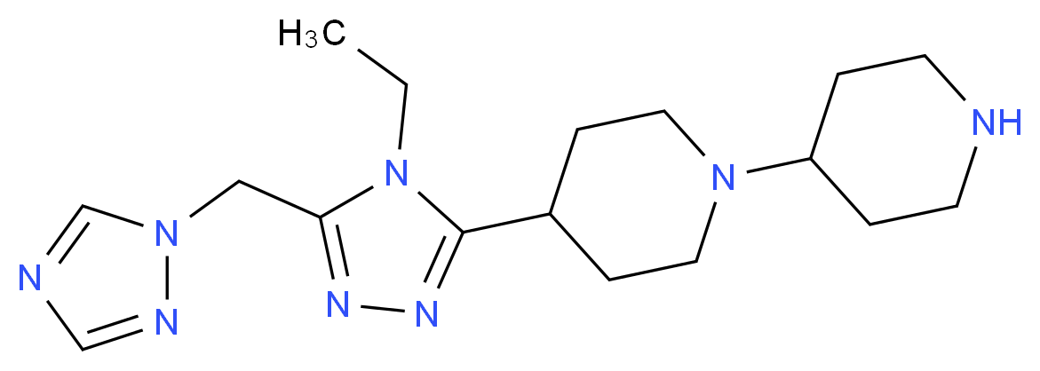 4-[4-ethyl-5-(1H-1,2,4-triazol-1-ylmethyl)-4H-1,2,4-triazol-3-yl]-1,4'-bipiperidine_Molecular_structure_CAS_)