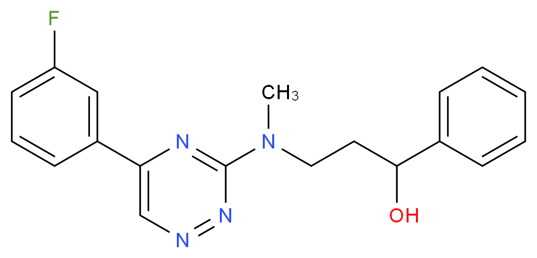 3-[[5-(3-fluorophenyl)-1,2,4-triazin-3-yl](methyl)amino]-1-phenyl-1-propanol_Molecular_structure_CAS_)