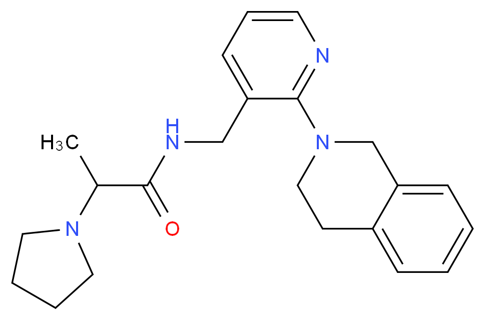 N-{[2-(3,4-dihydroisoquinolin-2(1H)-yl)pyridin-3-yl]methyl}-2-pyrrolidin-1-ylpropanamide_Molecular_structure_CAS_)