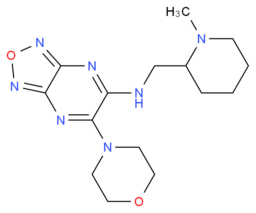N-[(1-methyl-2-piperidinyl)methyl]-6-(4-morpholinyl)[1,2,5]oxadiazolo[3,4-b]pyrazin-5-amine_Molecular_structure_CAS_)