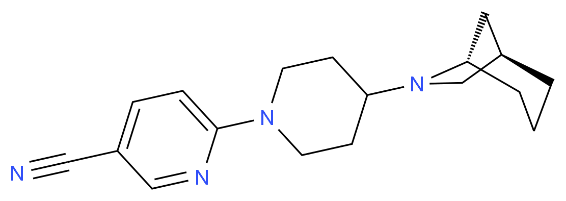 6-{4-[(1R*,5S*)-6-azabicyclo[3.2.1]oct-6-yl]piperidin-1-yl}nicotinonitrile_Molecular_structure_CAS_)