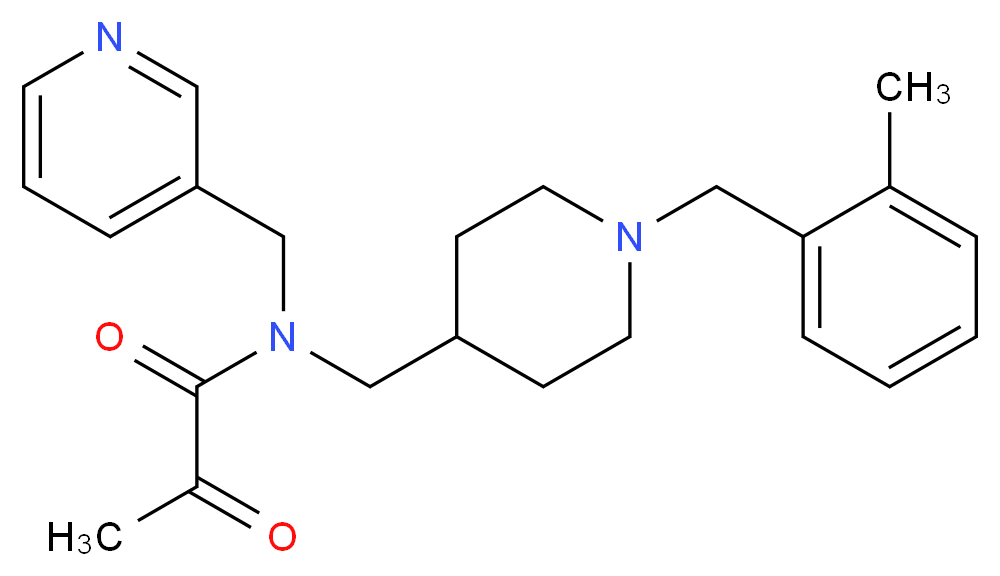 N-{[1-(2-methylbenzyl)piperidin-4-yl]methyl}-2-oxo-N-(pyridin-3-ylmethyl)propanamide_Molecular_structure_CAS_)