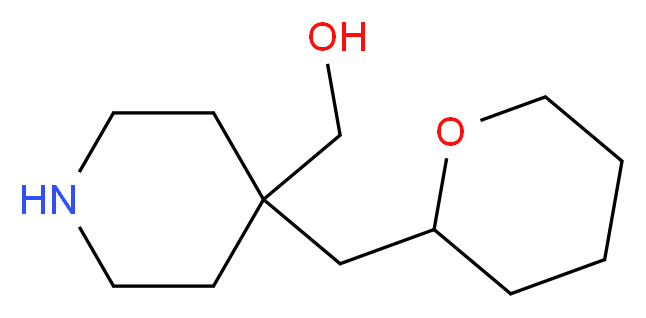 [4-(tetrahydro-2H-pyran-2-ylmethyl)piperidin-4-yl]methanol_Molecular_structure_CAS_)