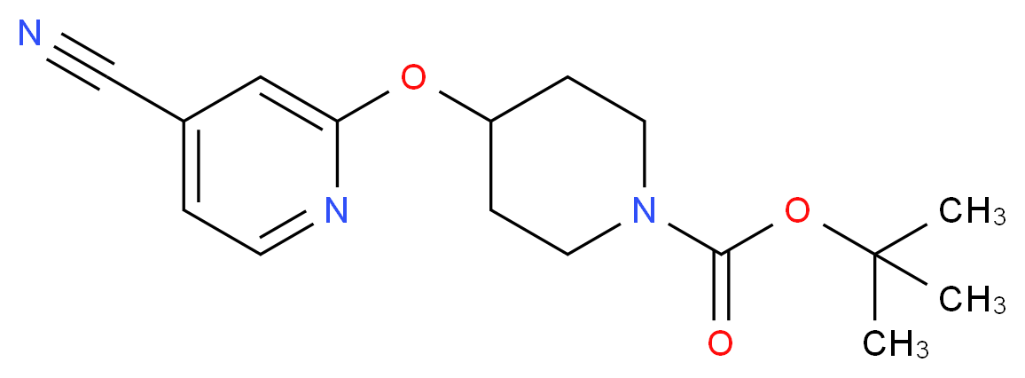 tert-Butyl 4-[(4-cyano-2-pyridinyl)oxy]tetrahydro-1(2H)-pyridinecarboxylate_Molecular_structure_CAS_)