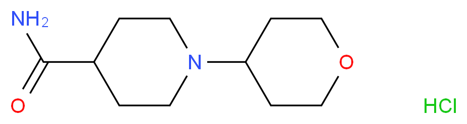 1-(Tetrahydro-2H-pyran-4-yl)piperidine-4-carboxamide hydrochloride_Molecular_structure_CAS_)