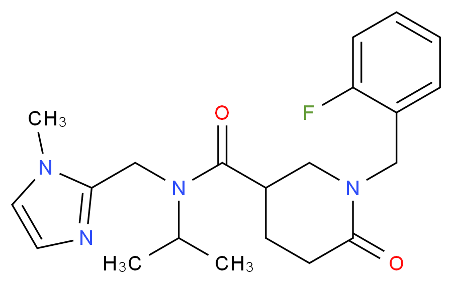 1-(2-fluorobenzyl)-N-isopropyl-N-[(1-methyl-1H-imidazol-2-yl)methyl]-6-oxo-3-piperidinecarboxamide_Molecular_structure_CAS_)