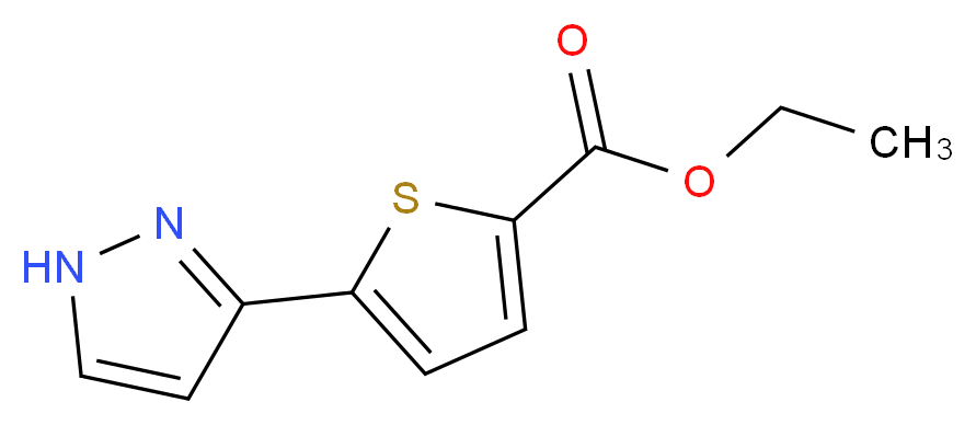 ethyl 5-(1H-pyrazol-3-yl)thiophene-2-carboxylate_Molecular_structure_CAS_)