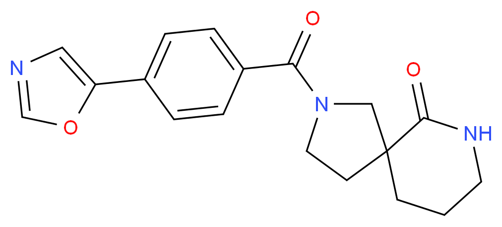 2-[4-(1,3-oxazol-5-yl)benzoyl]-2,7-diazaspiro[4.5]decan-6-one_Molecular_structure_CAS_)