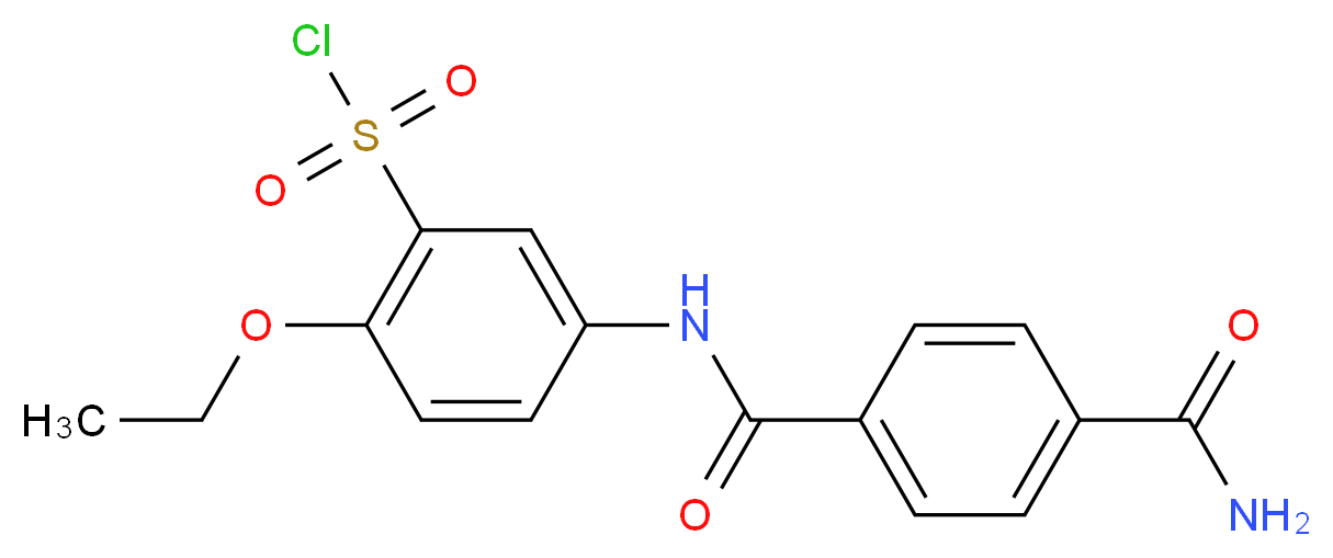 5-(4-Carbamoyl-benzoylamino)-2-ethoxy-benzenesulfonyl chloride_Molecular_structure_CAS_680618-05-7)