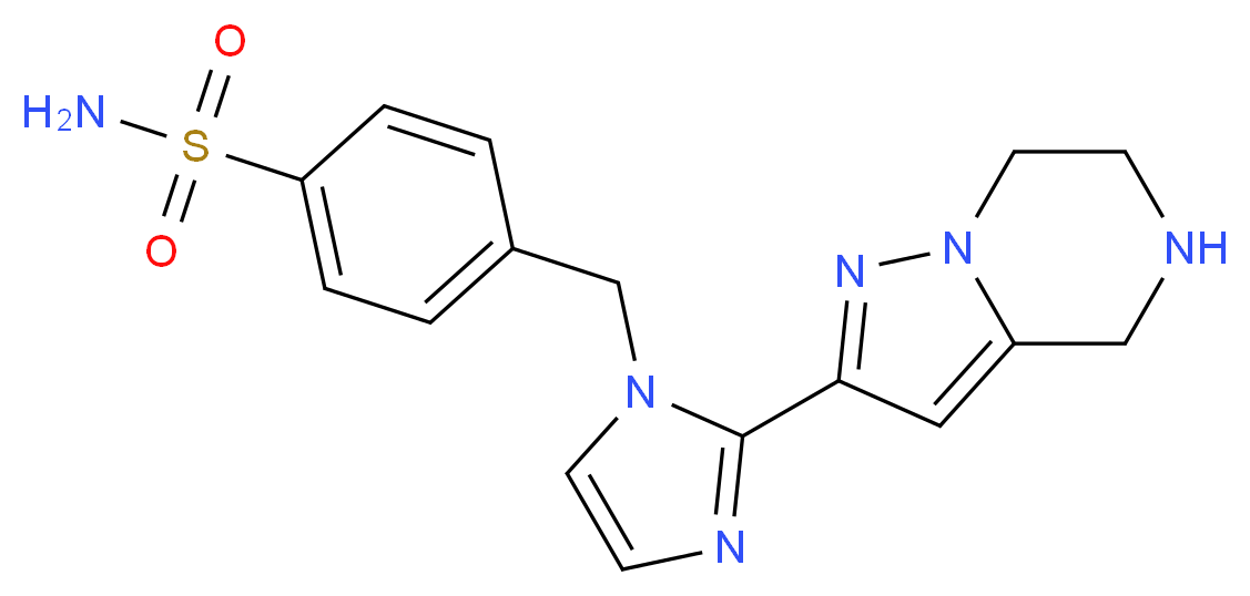 4-{[2-(4,5,6,7-tetrahydropyrazolo[1,5-a]pyrazin-2-yl)-1H-imidazol-1-yl]methyl}benzenesulfonamide_Molecular_structure_CAS_)