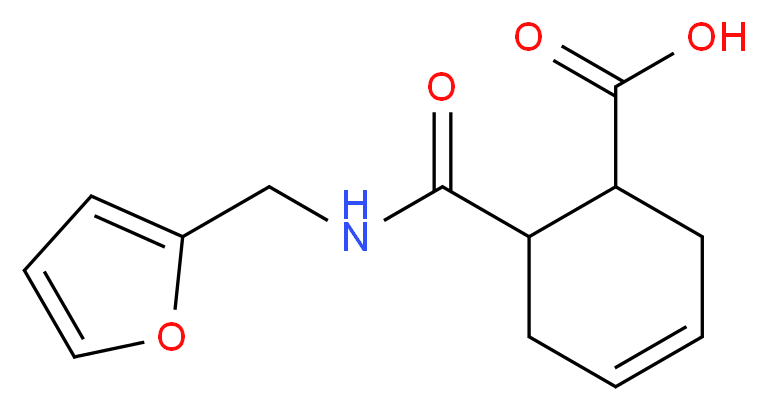 6-{[(2-Furylmethyl)amino]carbonyl}-3-cyclohexene-1-carboxylic acid_Molecular_structure_CAS_)