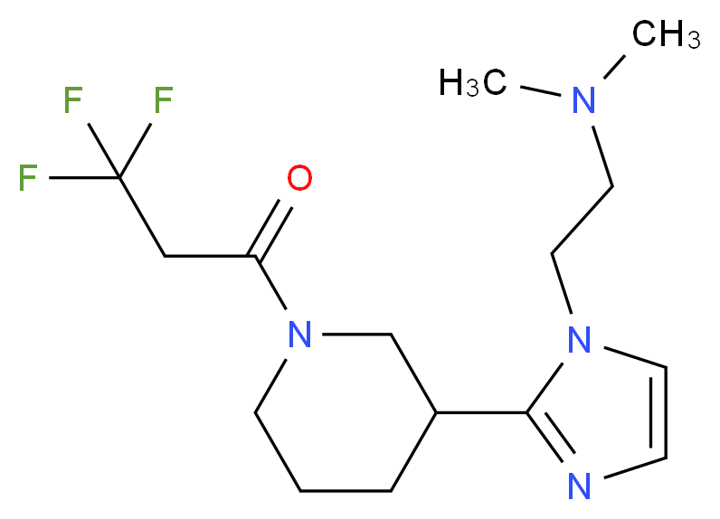 N,N-dimethyl-2-{2-[1-(3,3,3-trifluoropropanoyl)piperidin-3-yl]-1H-imidazol-1-yl}ethanamine_Molecular_structure_CAS_)