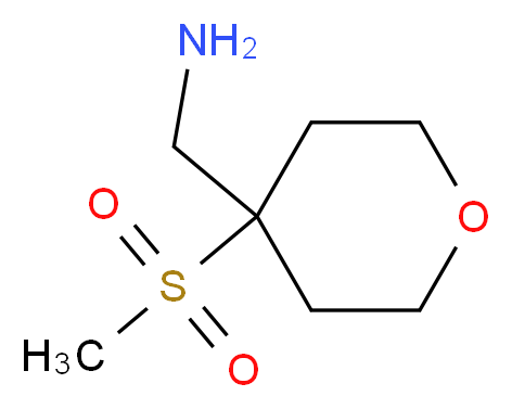 (4-methanesulfonyloxan-4-yl)methanamine_Molecular_structure_CAS_)