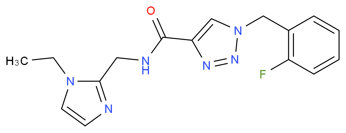 N-[(1-ethyl-1H-imidazol-2-yl)methyl]-1-(2-fluorobenzyl)-1H-1,2,3-triazole-4-carboxamide_Molecular_structure_CAS_)