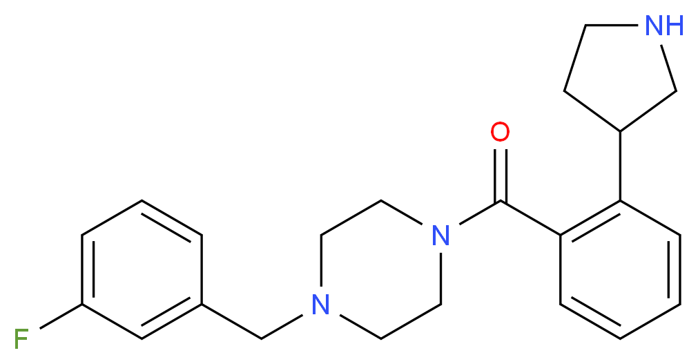 1-(3-fluorobenzyl)-4-[2-(3-pyrrolidinyl)benzoyl]piperazine_Molecular_structure_CAS_)