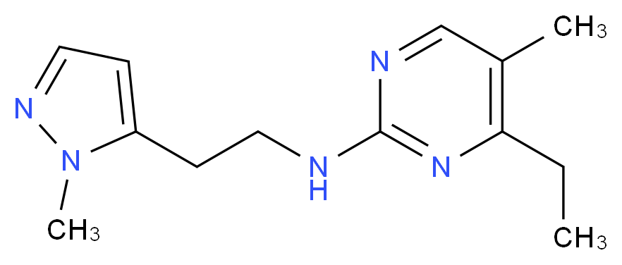 4-ethyl-5-methyl-N-[2-(1-methyl-1H-pyrazol-5-yl)ethyl]pyrimidin-2-amine_Molecular_structure_CAS_)