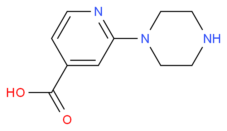 2-(Piperazin-1-yl)isonicotinic acid 97%_Molecular_structure_CAS_)