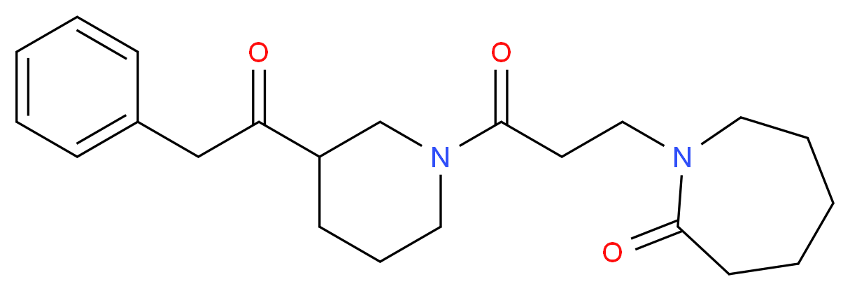 1-{3-oxo-3-[3-(phenylacetyl)-1-piperidinyl]propyl}-2-azepanone_Molecular_structure_CAS_)