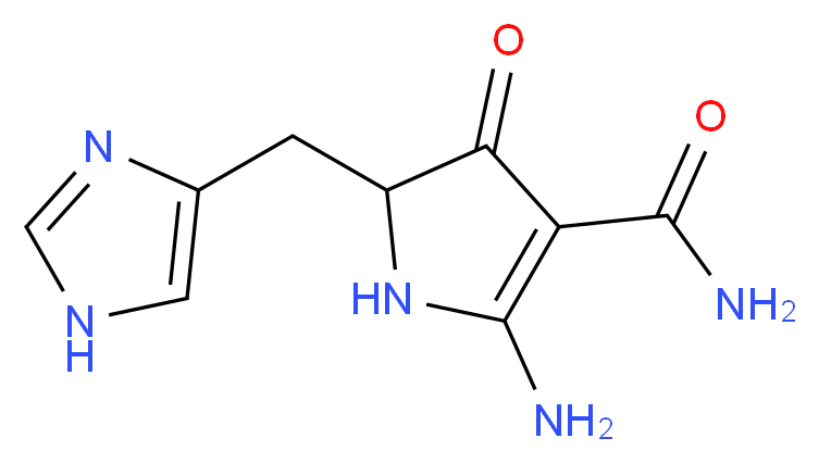 2-amino-5-(1H-imidazol-4-ylmethyl)-4-oxo-4,5-dihydro-1H-pyrrole-3-carboxamide_Molecular_structure_CAS_)
