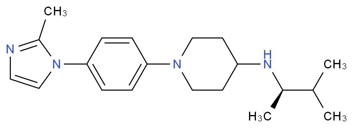 N-[(1R)-1,2-dimethylpropyl]-1-[4-(2-methyl-1H-imidazol-1-yl)phenyl]piperidin-4-amine_Molecular_structure_CAS_)