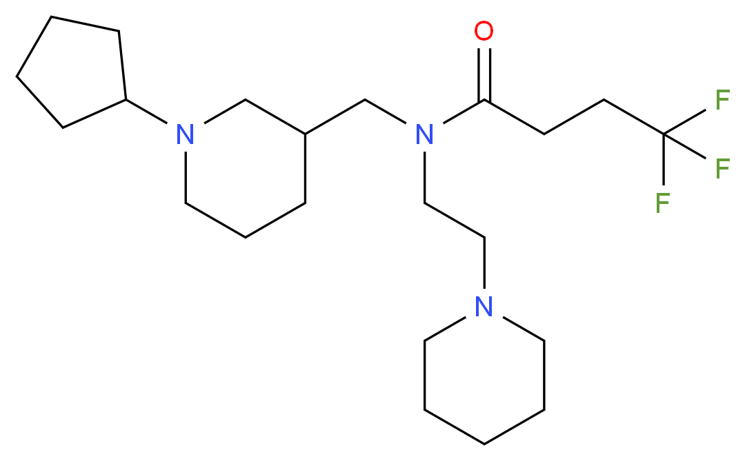 N-[(1-cyclopentyl-3-piperidinyl)methyl]-4,4,4-trifluoro-N-[2-(1-piperidinyl)ethyl]butanamide_Molecular_structure_CAS_)