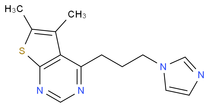 4-[3-(1H-imidazol-1-yl)propyl]-5,6-dimethylthieno[2,3-d]pyrimidine_Molecular_structure_CAS_)