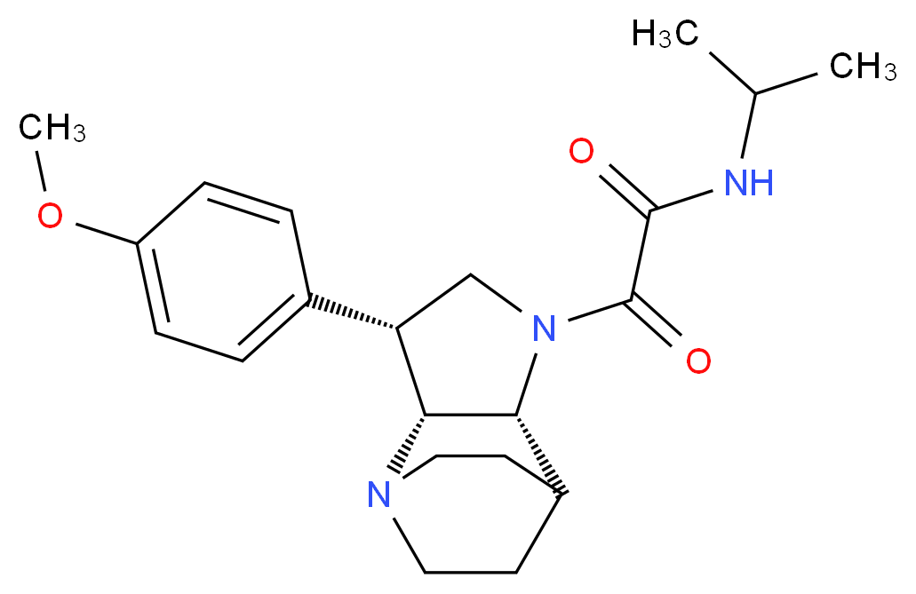 N-isopropyl-2-[(3R*,3aR*,7aR*)-3-(4-methoxyphenyl)hexahydro-4,7-ethanopyrrolo[3,2-b]pyridin-1(2H)-yl]-2-oxoacetamide_Molecular_structure_CAS_)