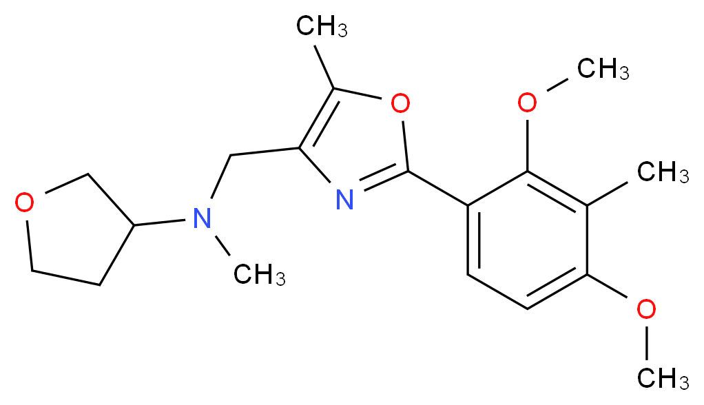 N-{[2-(2,4-dimethoxy-3-methylphenyl)-5-methyl-1,3-oxazol-4-yl]methyl}-N-methyltetrahydro-3-furanamine_Molecular_structure_CAS_)