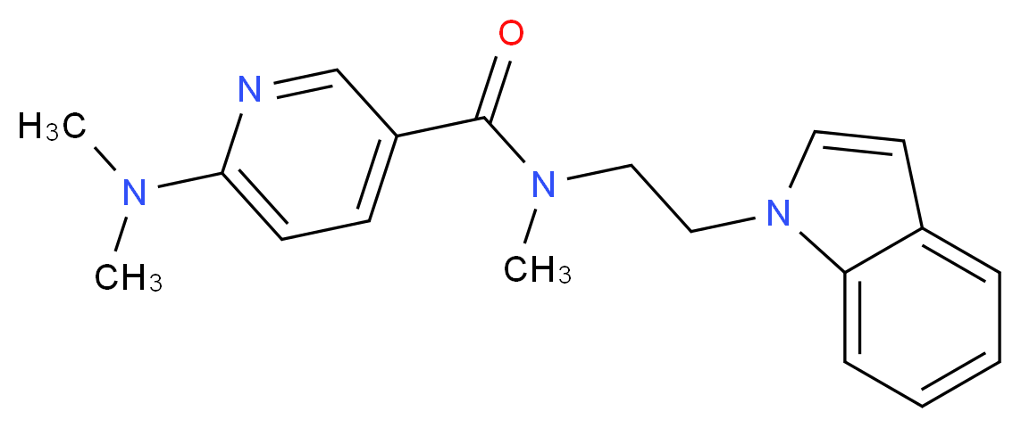 6-(dimethylamino)-N-[2-(1H-indol-1-yl)ethyl]-N-methylnicotinamide_Molecular_structure_CAS_)