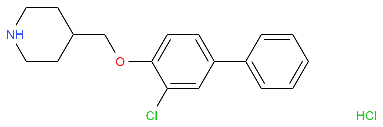 3-Chloro[1,1'-biphenyl]-4-yl 4-piperidinylmethyl ether hydrochloride_Molecular_structure_CAS_)