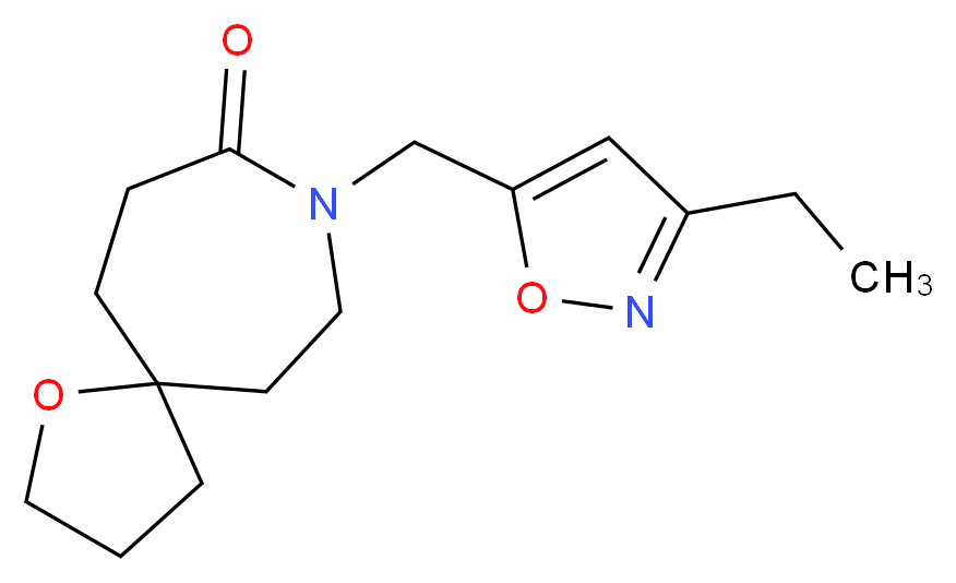 8-[(3-ethyl-5-isoxazolyl)methyl]-1-oxa-8-azaspiro[4.6]undecan-9-one_Molecular_structure_CAS_)