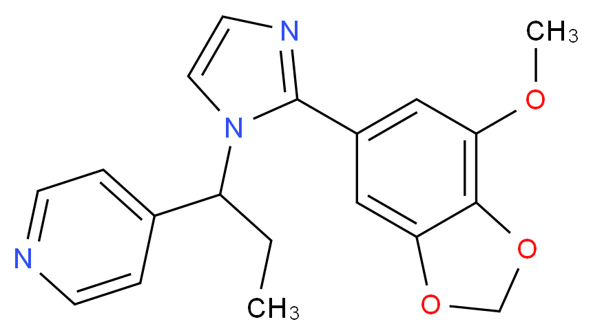 4-{1-[2-(7-methoxy-1,3-benzodioxol-5-yl)-1H-imidazol-1-yl]propyl}pyridine_Molecular_structure_CAS_)