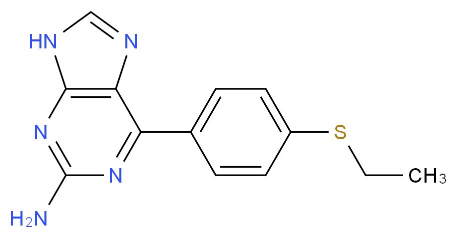 6-[4-(ethylthio)phenyl]-9H-purin-2-amine_Molecular_structure_CAS_)