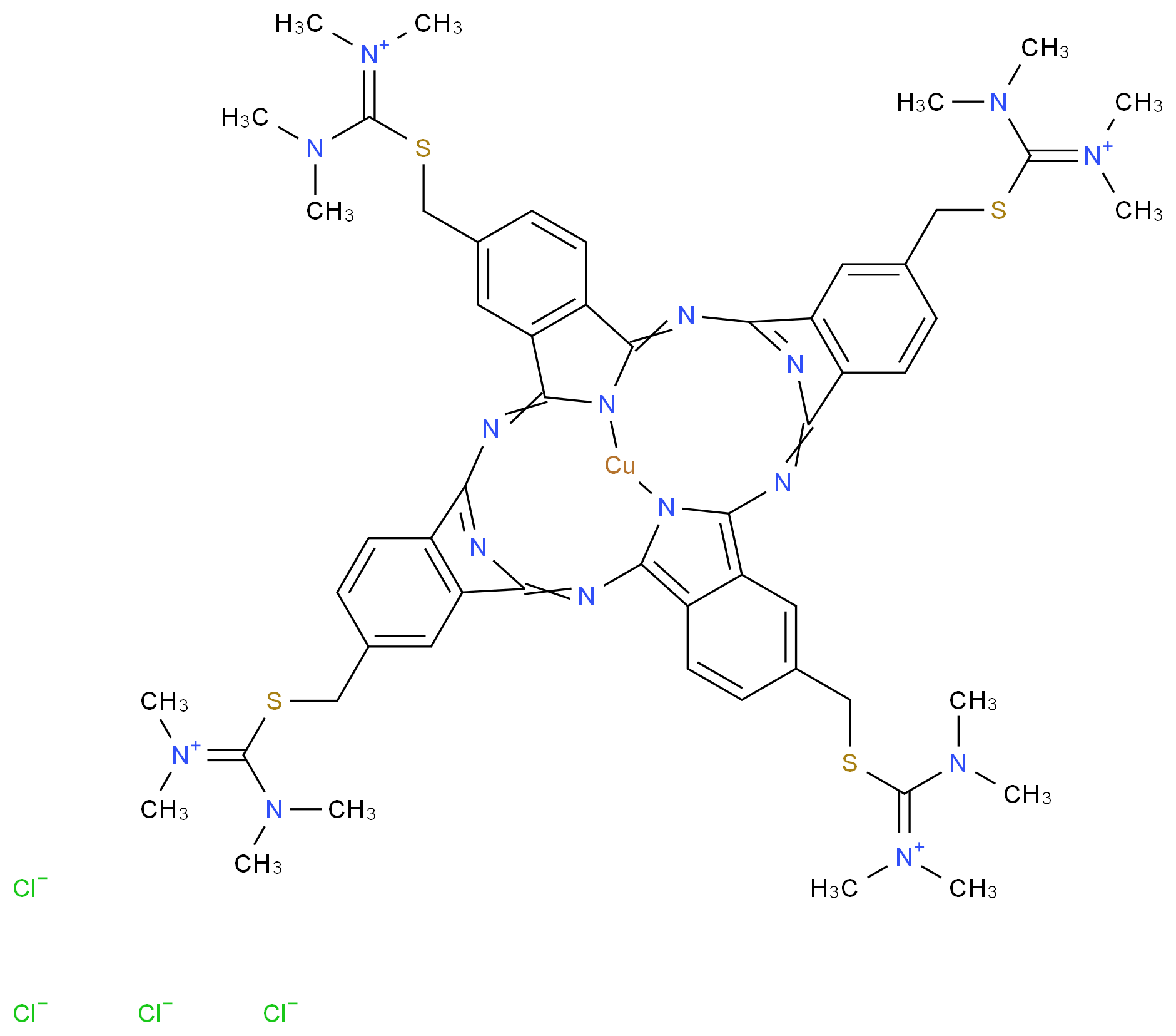 ALCIAN BLUE 8 GX, CERTIFIED_Molecular_structure_CAS_12040-44-7)