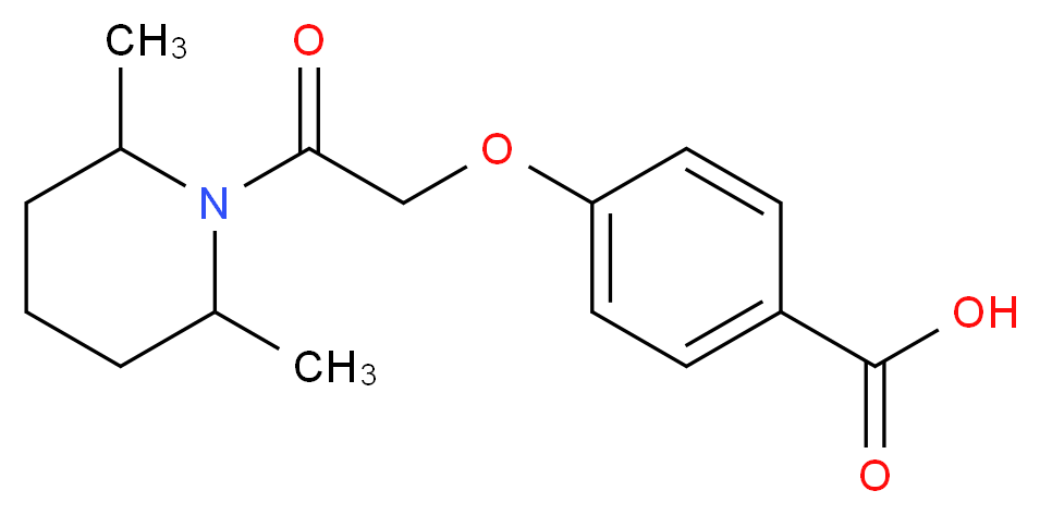 4-[2-(2,6-Dimethyl-piperidin-1-yl)-2-oxo-ethoxy]-benzoic acid_Molecular_structure_CAS_)