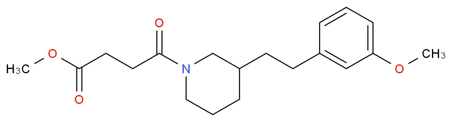 methyl 4-{3-[2-(3-methoxyphenyl)ethyl]-1-piperidinyl}-4-oxobutanoate_Molecular_structure_CAS_)