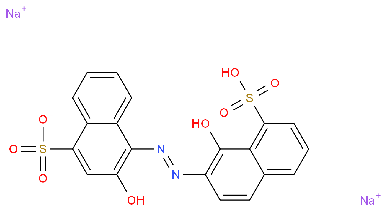 disodium 3-hydroxy-4-((1-hydroxy-8-sulpho-2-naphthyl)azo)Naphthalene-1-sulphonate_Molecular_structure_CAS_1632854)