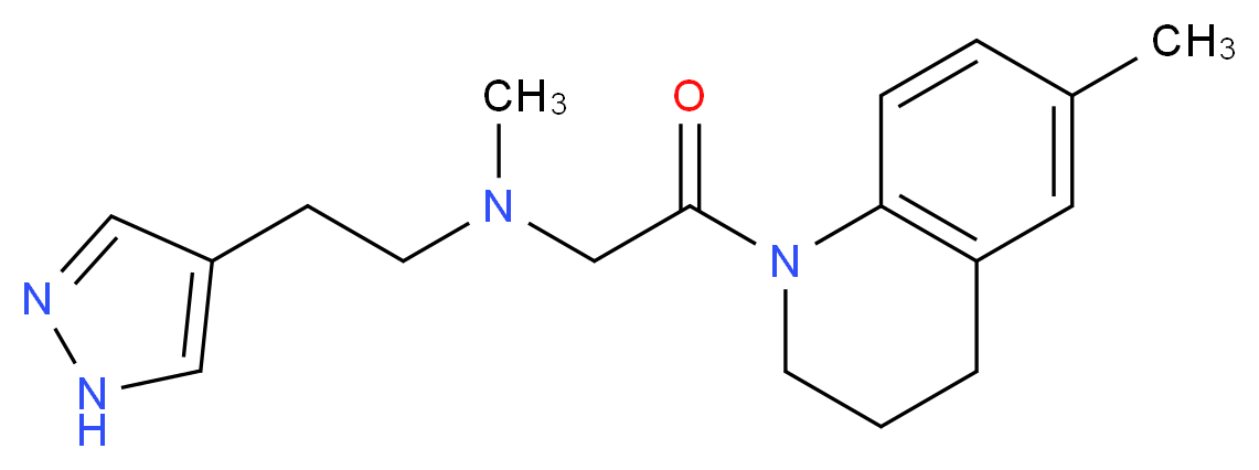 N-methyl-2-(6-methyl-3,4-dihydroquinolin-1(2H)-yl)-2-oxo-N-[2-(1H-pyrazol-4-yl)ethyl]ethanamine_Molecular_structure_CAS_)
